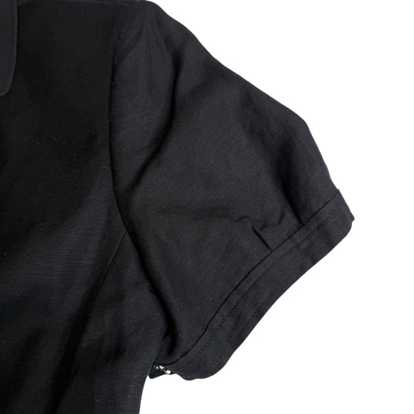 Tahari Arthur S Levine Sz 18 Career Wear Black Belted Short Sleeve Blazer Linen - Picture 10 of 14